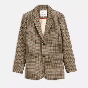 Alex Mill Cecilie Blazer in Wool Tweed / Brown Multi, Size Small